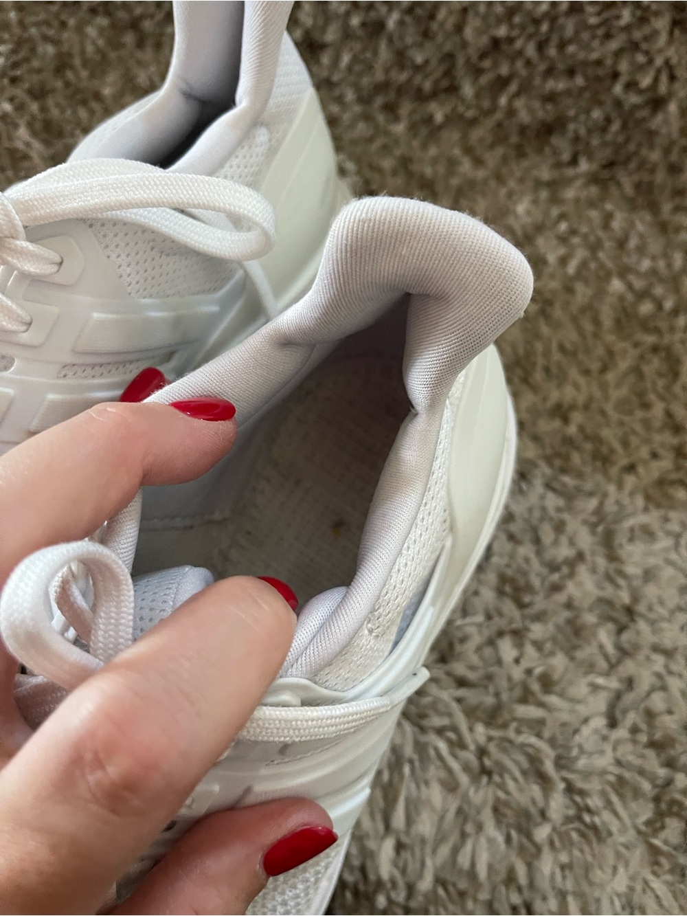adidas White Mesh Athletic Sneakers - Picture 3 of 6